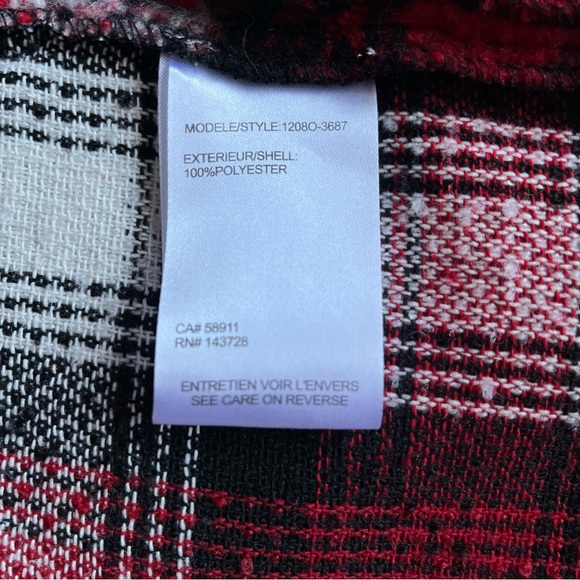 NEW Tribal plaid double breasted Shacket L - Picture 10 of 14